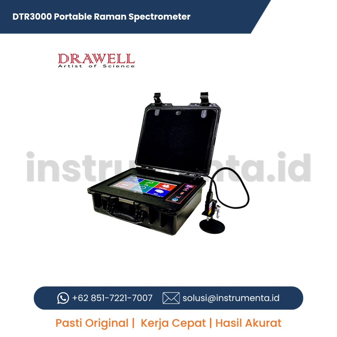 Jual DTR3000 Portable Raman Spectrometer | Distributor Resmi Drawell - Ready Stock untuk Analisis Spektroskopi Raman Portabel